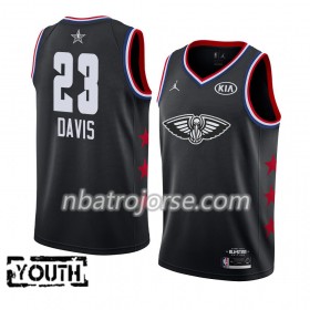 Barn New Orleans Pelicans Tröja Anthony Davis 23 2019 All-Star Jordan Brand Svart Swingman